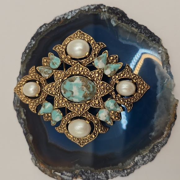 Sarah Coventry Southwestern Style Vintage Pendant Brooch - Picture 1 of 9